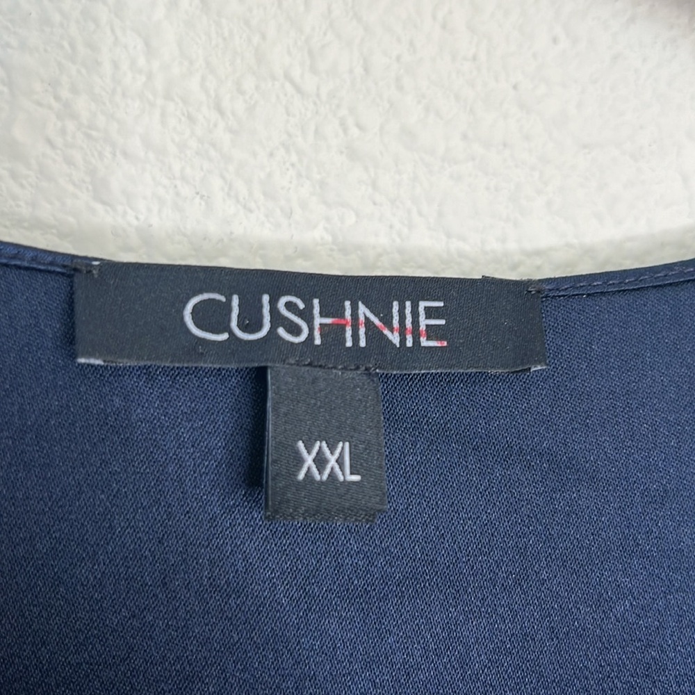 Cushnie Navy Blue Silk Bodysuit  size XXL - Picture 5 of 8